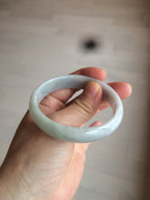 Load image into Gallery viewer, 52mm Certified 100% natural Type A light green/purple oval jadeite jade bangle N109-2828