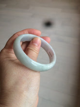 Load image into Gallery viewer, 52mm Certified 100% natural Type A light green/purple oval jadeite jade bangle N109-2828