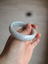 Load image into Gallery viewer, 52mm Certified 100% natural Type A light green/purple oval jadeite jade bangle N109-2828