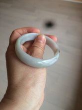 Load image into Gallery viewer, 52mm Certified 100% natural Type A light green/purple oval jadeite jade bangle N109-2828
