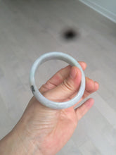 Load image into Gallery viewer, 52mm Certified 100% natural Type A light green/purple oval jadeite jade bangle N109-2828