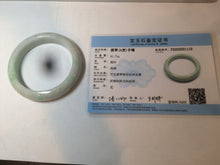 Load image into Gallery viewer, 57.4mm 100% natural Type A sunny green/white jadeite jade bangle K92-1110