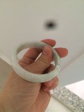 Load image into Gallery viewer, 53.5mm certified 100% natural Type A sunny green/white jadeite jade bangle X98-3760