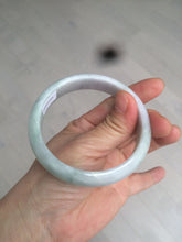 Load image into Gallery viewer, 58mm Certified Type A 100% Natural light green/purple Jadeite Jade bangle N108-2822