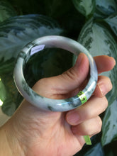 Load image into Gallery viewer, 56.8mm certificated Type A 100% Natural white/green/purple Jadeite Jade bangle E47-6211