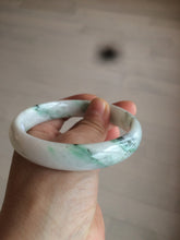 Load image into Gallery viewer, 61.3mm Certified Type A 100% Natural sunny green/white/light purple jadeite Jade bangle S45-7278