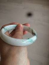 Load image into Gallery viewer, 61.3mm Certified Type A 100% Natural sunny green/white/light purple jadeite Jade bangle S45-7278