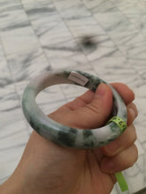 Load image into Gallery viewer, 56.8mm certificated Type A 100% Natural white/green/purple Jadeite Jade bangle E47-6211