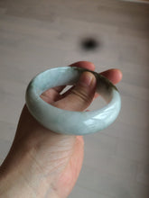 Load image into Gallery viewer, 57mm Certified type A 100% Natural green/white/brown chubby Jadeite bangle N107-3788