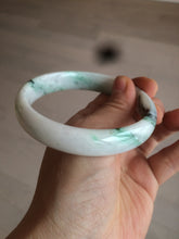 Load image into Gallery viewer, 61.3mm Certified Type A 100% Natural sunny green/white/light purple jadeite Jade bangle S45-7278