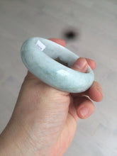 Load image into Gallery viewer, 57mm Certified type A 100% Natural green/white/brown chubby Jadeite bangle N107-3788