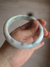 Load image into Gallery viewer, 59mm Certified Type A 100% Natural green black purple gray Jadeite Jade bangle C68-7535
