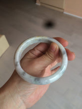 Load image into Gallery viewer, 59mm Certified Type A 100% Natural green black purple gray Jadeite Jade bangle C68-7535