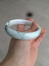 Load image into Gallery viewer, 61.3mm Certified Type A 100% Natural sunny green/white/light purple jadeite Jade bangle S45-7278