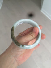 Load image into Gallery viewer, 57mm Certified type A 100% Natural green/white/brown chubby Jadeite bangle N107-3788