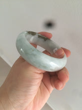 Load image into Gallery viewer, 57mm Certified type A 100% Natural green/white/brown chubby Jadeite bangle N107-3788