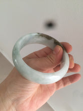 Load image into Gallery viewer, 57mm Certified type A 100% Natural green/white/brown chubby Jadeite bangle N107-3788
