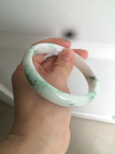 Load image into Gallery viewer, 61.3mm Certified Type A 100% Natural sunny green/white/light purple jadeite Jade bangle S45-7278