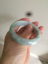 Load image into Gallery viewer, 52.5mm Certified type A 100% Natural green white Jadeite Jade bangle A77-2424