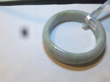 Load image into Gallery viewer, 56.5mm certificated Type A 100% Natural sunny green/purple/yellow  Monet’s Water Lilies Jade bangle E62-1029