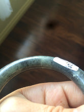 Load image into Gallery viewer, Sale! 100% Natural Certified 56 mm black/white (籽料青花) seed material round cut nephrite Jade bangle HHE105-5500