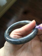 Load image into Gallery viewer, Sale! 100% Natural Certified 56 mm black/white (籽料青花) seed material round cut nephrite Jade bangle HHE105-5500