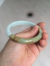 Load image into Gallery viewer, 58.5mm certificated Type A 100% Natural green/brown Jadeite Jade bangle AD60-0598