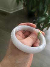 Load image into Gallery viewer, 57.1mm certified 100% natural icy green/white jadeite jade bangle AH30-5700