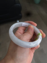 Load image into Gallery viewer, 57.1mm certified 100% natural icy green/white jadeite jade bangle AH30-5700