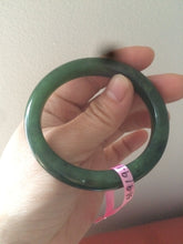 Load image into Gallery viewer, 51.9 mm 100% Natural  dark green nephrite Jade (碧玉) bangle KS-16