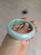 Load image into Gallery viewer, 55.4mm type A 100% Natural green Jadeite Jade bangle E67