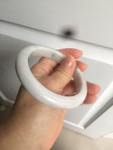 Load image into Gallery viewer, 61mm certified type A 100% Natural sunny green/white Jadeite Jade bangle AQ23-9961