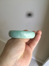 Load image into Gallery viewer, 55.4mm type A 100% Natural green Jadeite Jade bangle E67