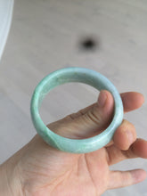 Load image into Gallery viewer, 55.4mm type A 100% Natural green Jadeite Jade bangle E67