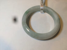 Load image into Gallery viewer, 52.5mm Certified type A 100% Natural green white Jadeite Jade bangle A77-2424