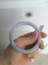 Load image into Gallery viewer, 54mm Certified Type A 100% Natural super light purple/white round cut Jadeite Jade bangle AK23-0024
