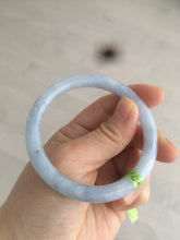 Load image into Gallery viewer, 54mm Certified Type A 100% Natural super light purple/white round cut Jadeite Jade bangle AK23-0024