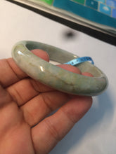 Load image into Gallery viewer, 56.5mm certified 100% natural Type A sunny green/brown jadeite jade bangle E41-2735