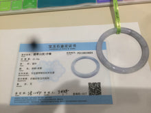 Load image into Gallery viewer, 54mm Certified Type A 100% Natural super light purple/white round cut Jadeite Jade bangle AK23-0024