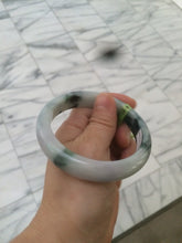 Load image into Gallery viewer, 58.8mm Certified Type A 100% Natural light green/purple jadeite jade bangle Q98-1403