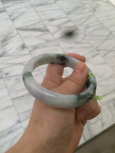 Load image into Gallery viewer, 58.8mm Certified Type A 100% Natural light green/purple jadeite jade bangle Q98-1403