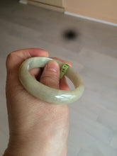 Load image into Gallery viewer, 52mm certified 100% natural Type A green/yellow oval jadeite jade bangle s39-8541