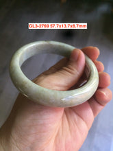 Load image into Gallery viewer, 52-63mm certified Type A 100% Natural dark green/white/black Jadeite Jade bangle group with defects GL1