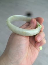 Load image into Gallery viewer, 52mm certified 100% natural Type A green/yellow oval jadeite jade bangle s39-8541