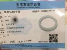 Load image into Gallery viewer, 57.1mm certified 100% natural icy green/white jadeite jade bangle AH30-5700