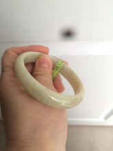 Load image into Gallery viewer, 52mm certified 100% natural Type A green/yellow oval jadeite jade bangle s39-8541