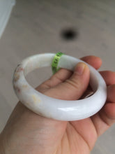 Load image into Gallery viewer, 56.5mm certificated Type A 100% Natural white/red/brown Jadeite Jade bangle AE28-5705