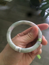 Load image into Gallery viewer, 54mm certificated Type A 100% Natural green/purple/red round cut Jadeite Jade bangleAB16-7805