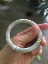 Load image into Gallery viewer, 54mm certificated Type A 100% Natural green/purple/red round cut Jadeite Jade bangleAB16-7805