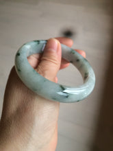Load image into Gallery viewer, 56.7mm certified 100% natural type A icy watery green flying flowers jadeite jade bangle AS66-1633